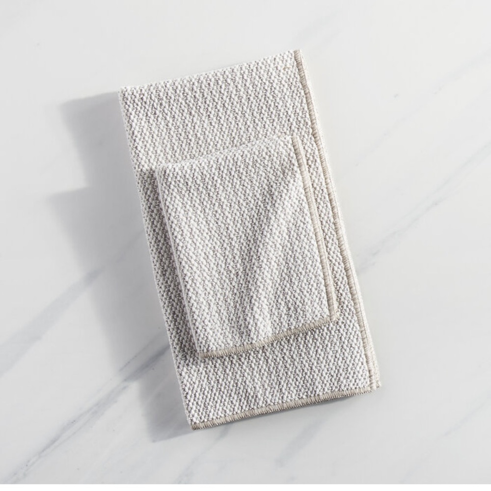 Norwex Kitchen Towel and Kitchen Cloth Set of 2 Heathered Oatmeal NWT - Picture 2 of 11